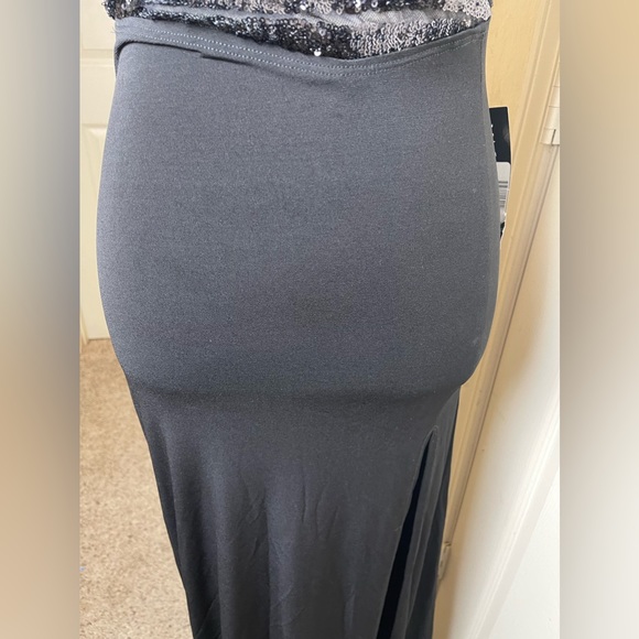 Masquerade Sequin Slit Maxi Dress Size XS Dillard’s NWT - Picture 5 of 10